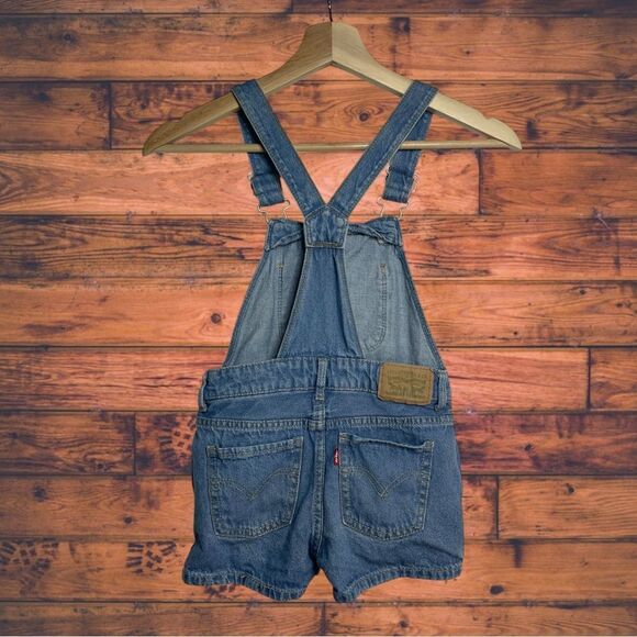 5 for $25🔥Levi's Shortall Denim Overalls XS (5/6) - Picture 2 of 8